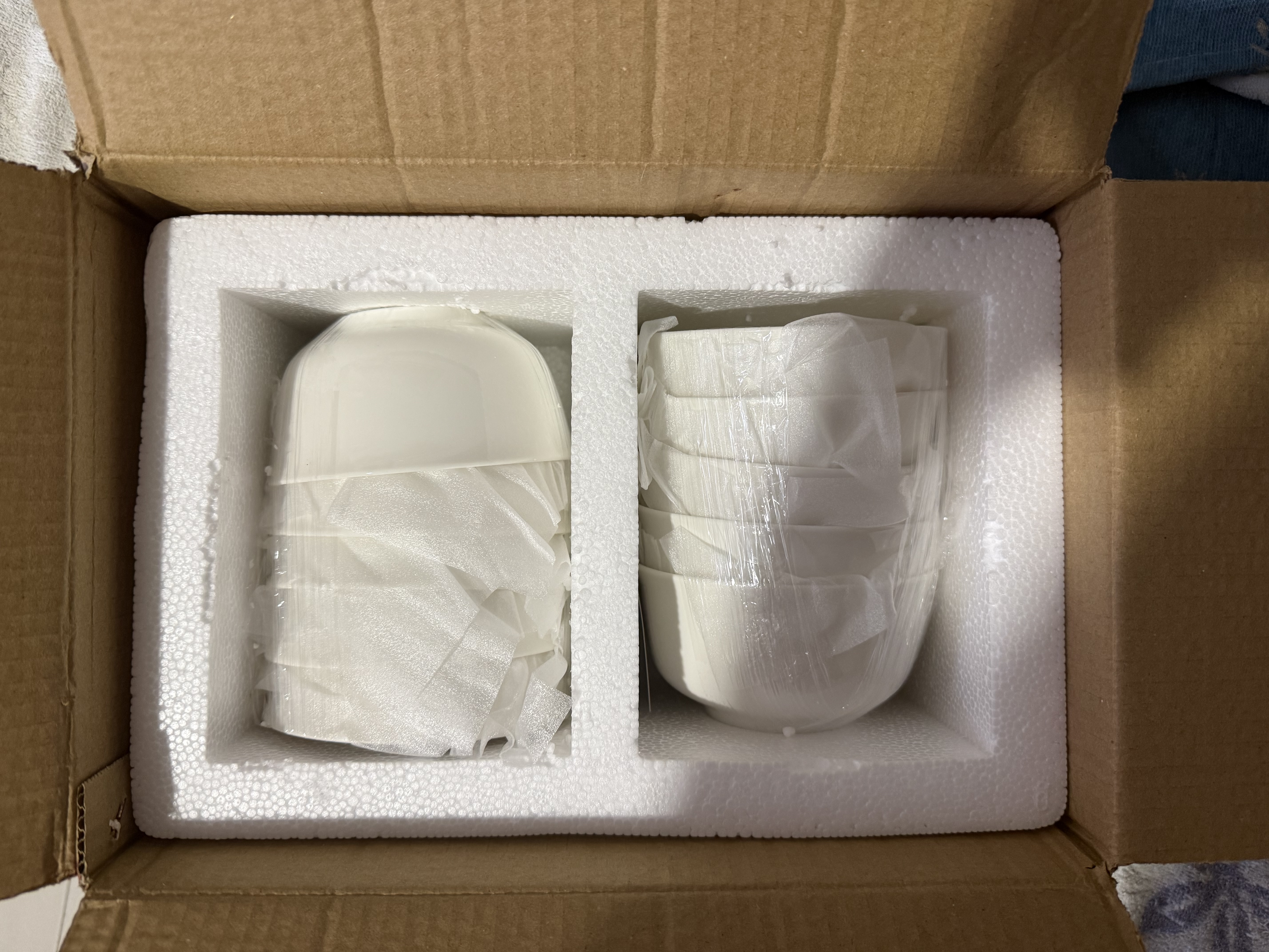 浩雅釉下彩景德镇陶瓷碗具套装陶瓷米饭碗汤碗面碗简约纯白4.5英寸 实拍图