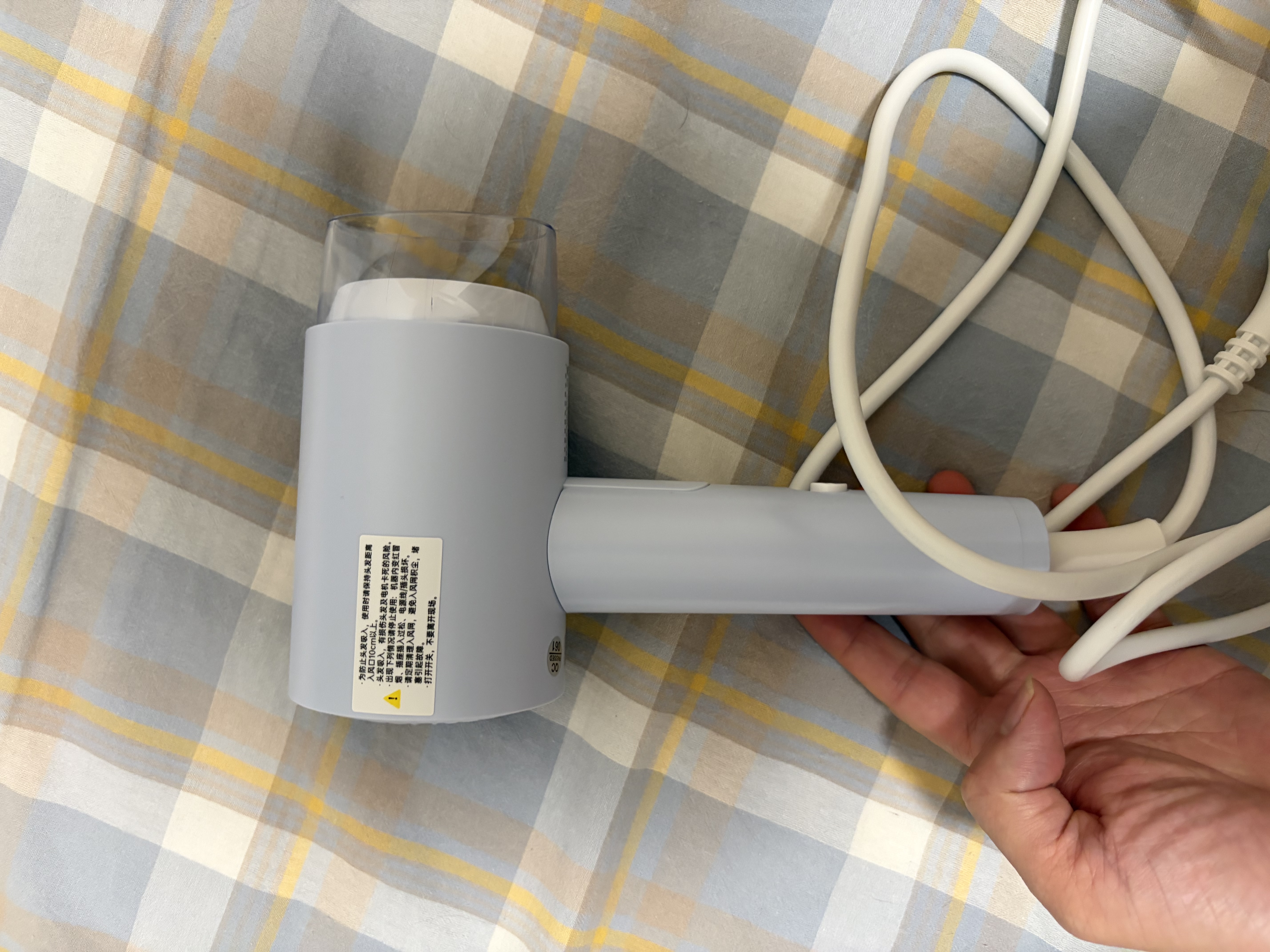 康夫（CONFU）吹风机学生宿舍专用800w小功率速干不伤发家用小型便携式迷你折叠电吹风筒KF-3152A雾屿蓝生日礼物 实拍图