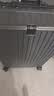 京塑行李箱男铝框拉杆箱26英寸多功能旅行箱女学生大容量密码箱铁灰色 实拍图