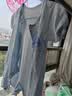 舒贝怡2件装婴儿衣服夏季薄款新生儿连体衣短袖哈衣儿童爬服蓝色66CM 实拍图