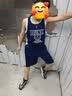乔丹男童篮球套装儿童夏季运动无袖上衣短裤童装两件套 宇宙蓝150 实拍图