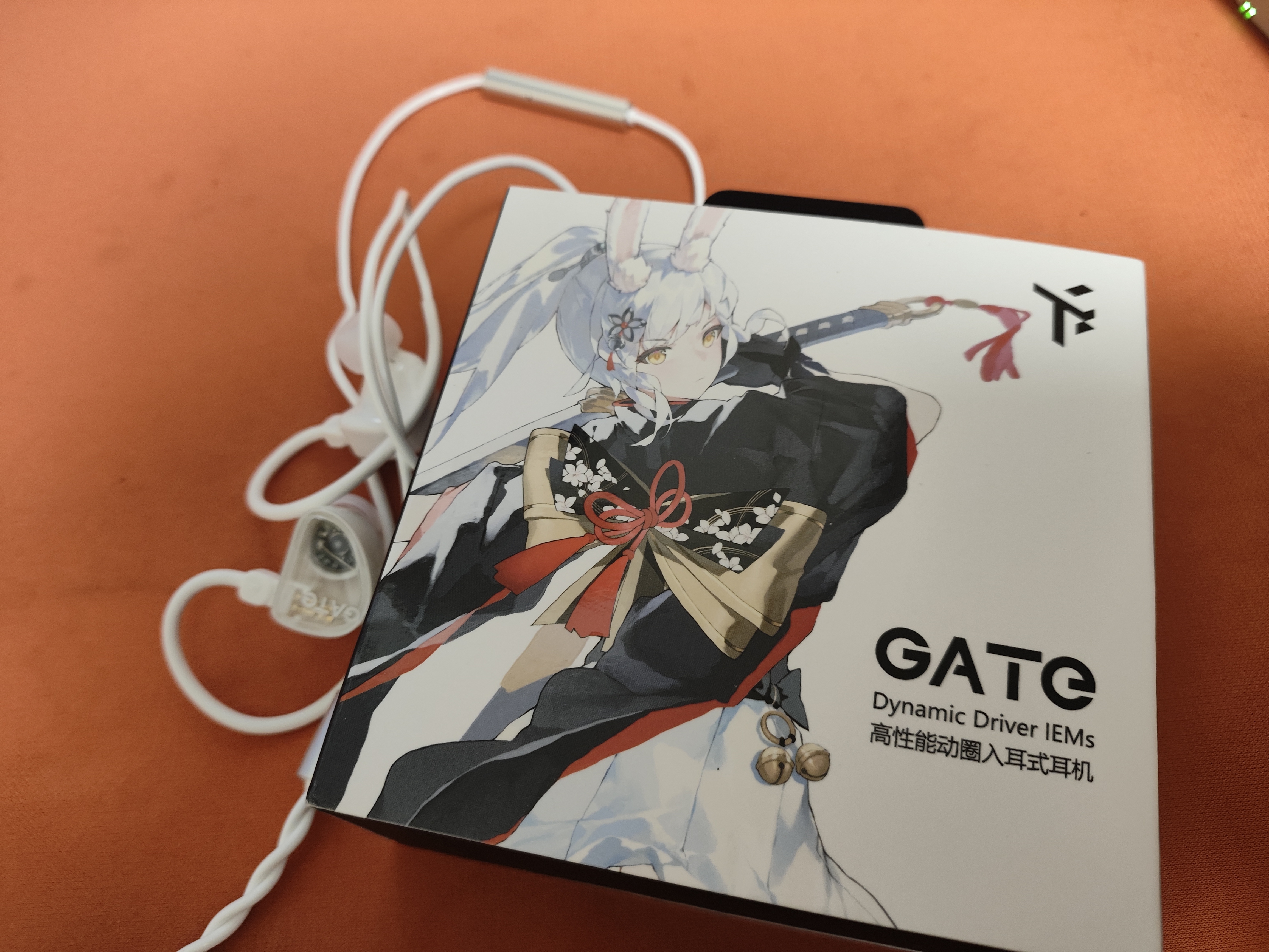 初耳（TRUTHEAR）GATE 单动圈入耳式有线HiFi耳机发烧可换线设计带麦克风游戏音乐耳塞 3.5插头0.78双插针 白色【带麦版】 实拍图