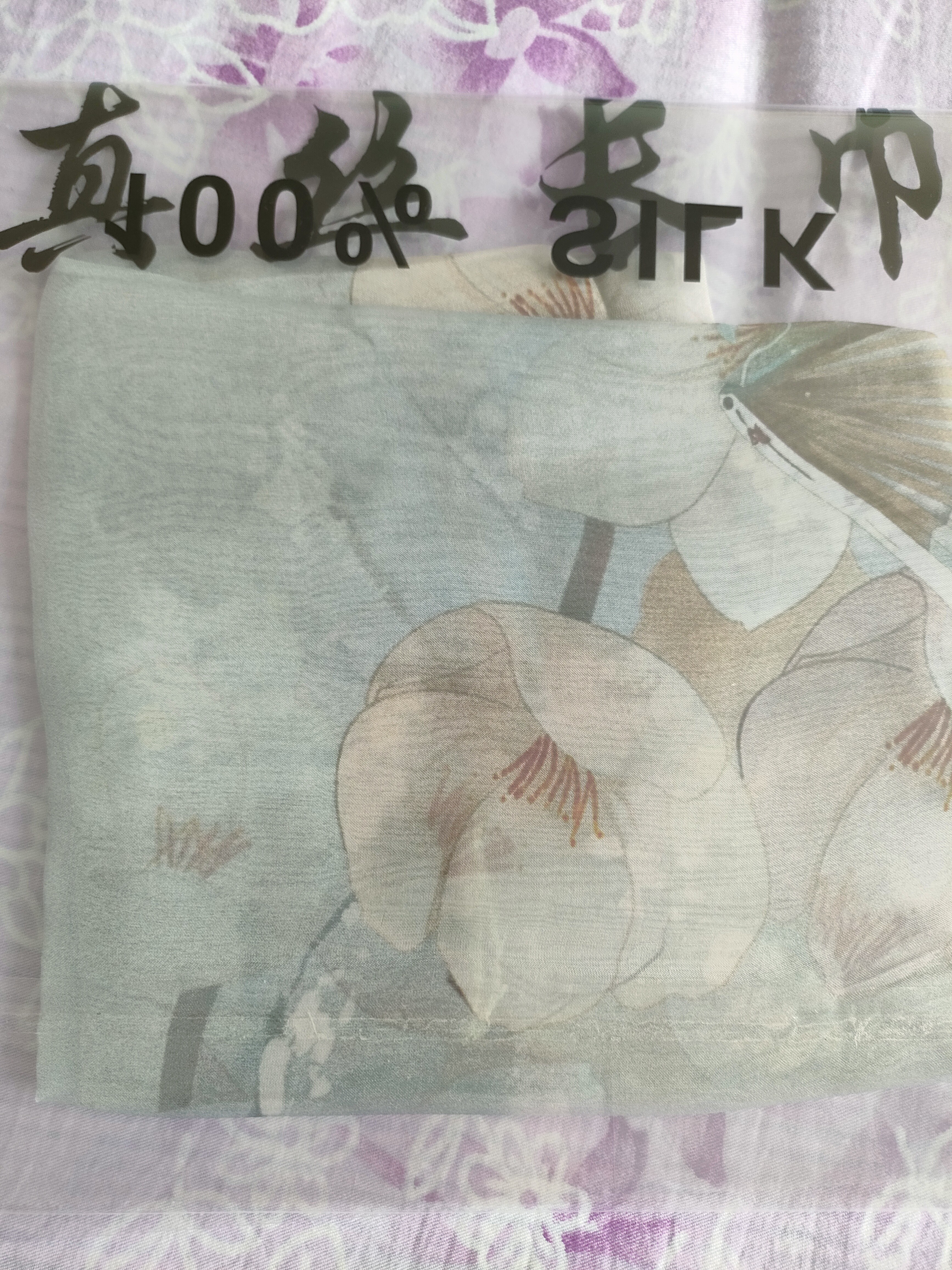 杭丝府真丝丝巾围巾桑蚕丝外搭披肩长巾送妈妈实用生日礼物女中秋节礼物 实拍图