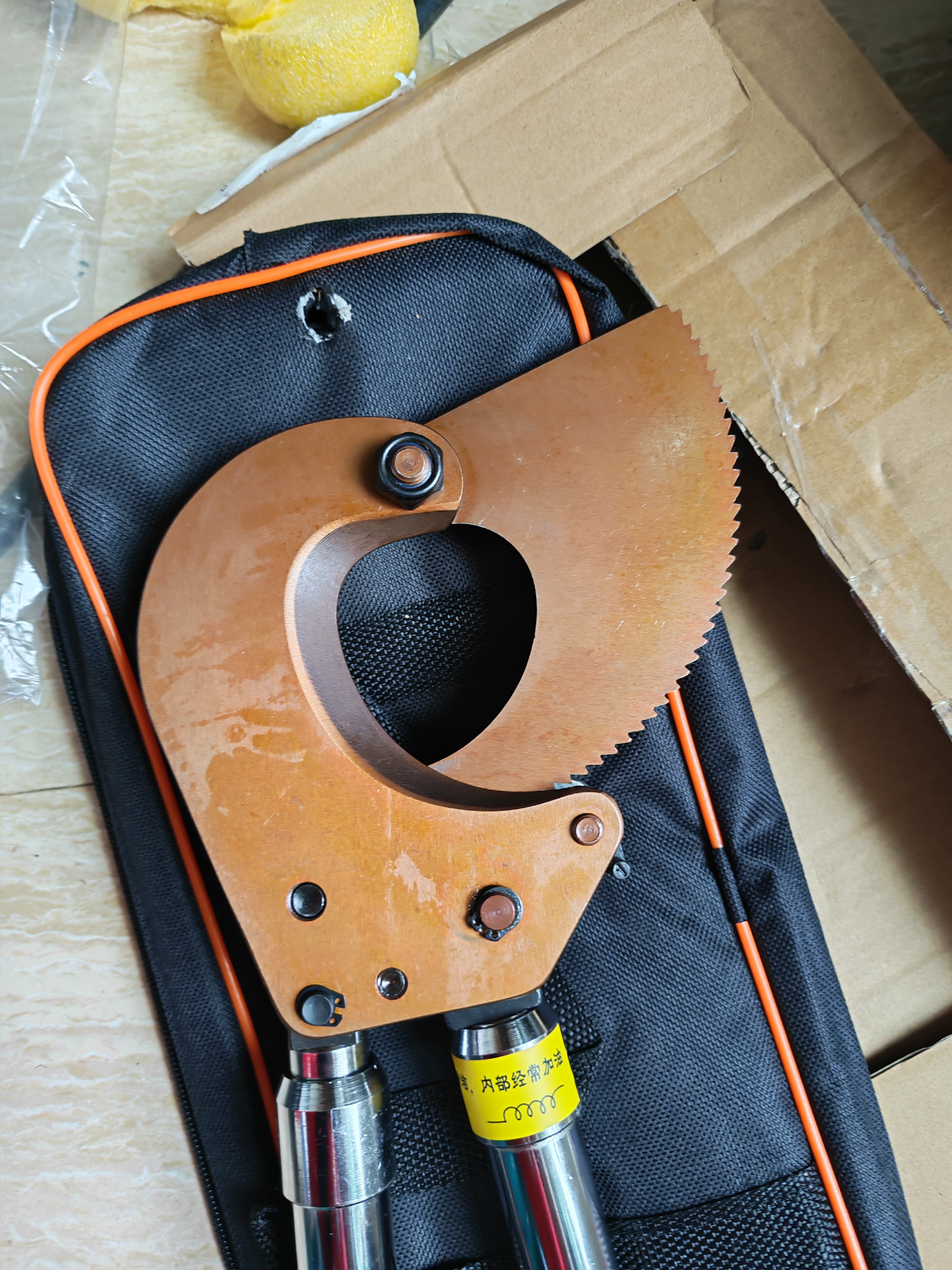 聚越工具J52棘轮式电缆剪手动钢绞线缆剪断线钳铜铝齿轮剪电线剪线缆钳 实拍图