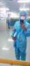 翰洋洁净（HANYANGCLEAN） 连体无尘服 洁净服 防静电服工作服 无尘车间洁净区净化服 连脚超净服 耐高温灭菌防尘服 蓝色-四连体耐高温灭菌款 XL 实拍图