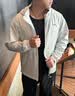 安踏（ANTA）外套男款2026春秋季新款男士青少年运动连帽冲锋风衣加绒夹克男装 清雾灰（常规款-连帽梭织外套-拉链口袋） L /175(120-140斤） 实拍图