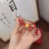 老庙黄金转运珠足金十二生肖马年红绳本命年手链送女友生日节七夕礼物 马+狗（与虎三合建议生肖虎佩戴 转运珠手链 实拍图