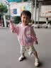 嘟嘟家儿童针织外套女童秋冬萌趣开衫外穿男童外衣柔软保暖宝宝衣服时尚 樱花粉 110 实拍图
