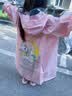 牧萌儿童雨衣带书包位男女童女孩加长全身学生雨披 独角兽 2XL 实拍图