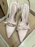 CHARLES&KEITH缎面蝴蝶结尖头高跟凉鞋女生日礼物送女友CK1-60361556 Light Pink浅粉色 37 实拍图
