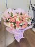 馨仪鲜花速递玫瑰向日葵康乃馨花束送女友老婆生日礼物同城配送 康乃馨粉玫瑰混搭花束 实拍图