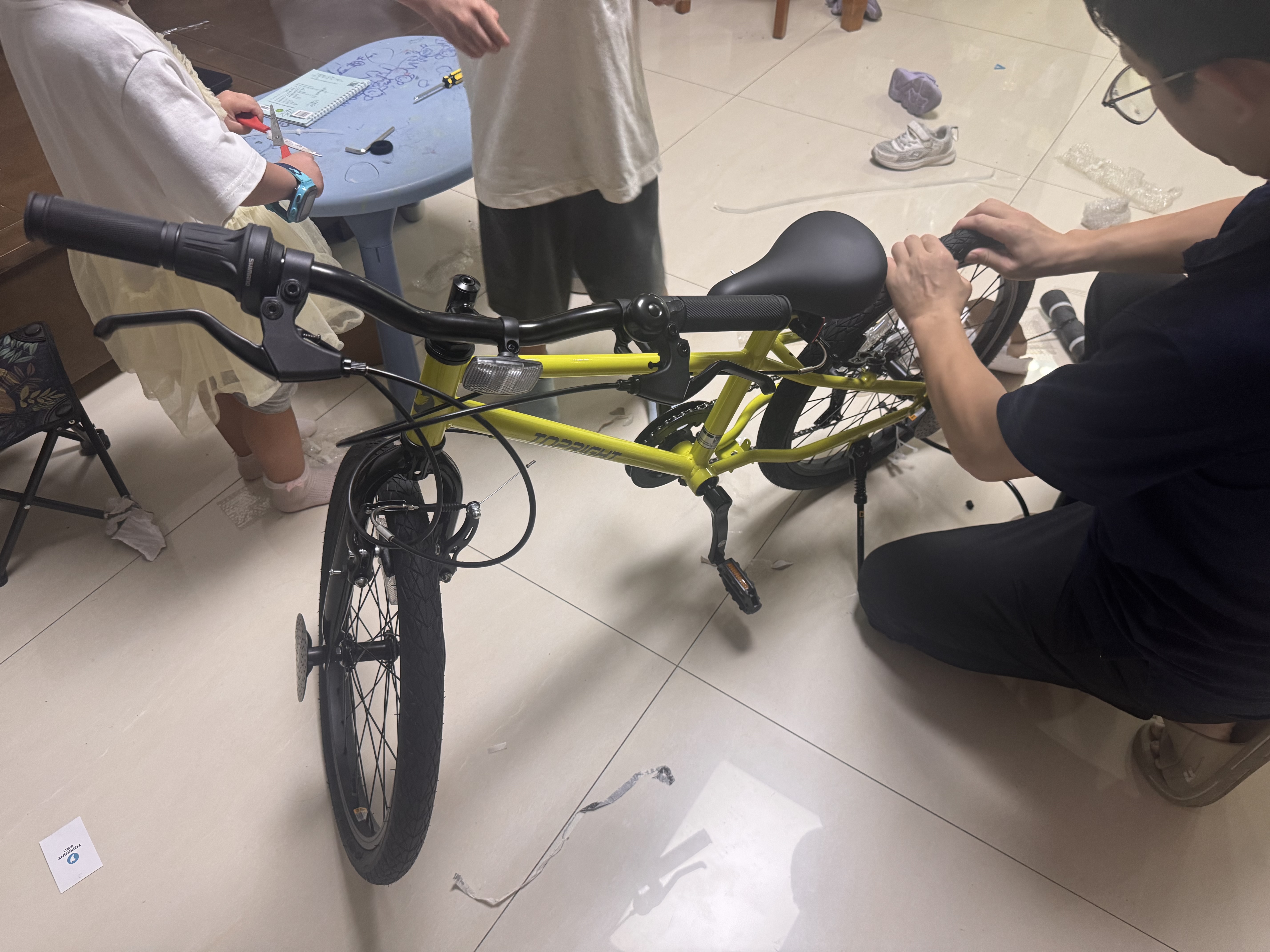 途锐达（TOPRIGHT）京东自营蜂鸟儿童自行车8-12岁男孩单车宝宝骑行脚踏车20寸青柠绿 实拍图