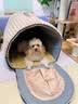 贝初众狗窝冬季保暖大中小型犬全封闭式狗屋可拆洗冬天加厚猫窝玩睡一体 奶杏棕房子窝-L码【建议15斤内】 【封闭式加厚保暖】 超大空间/不塌 实拍图