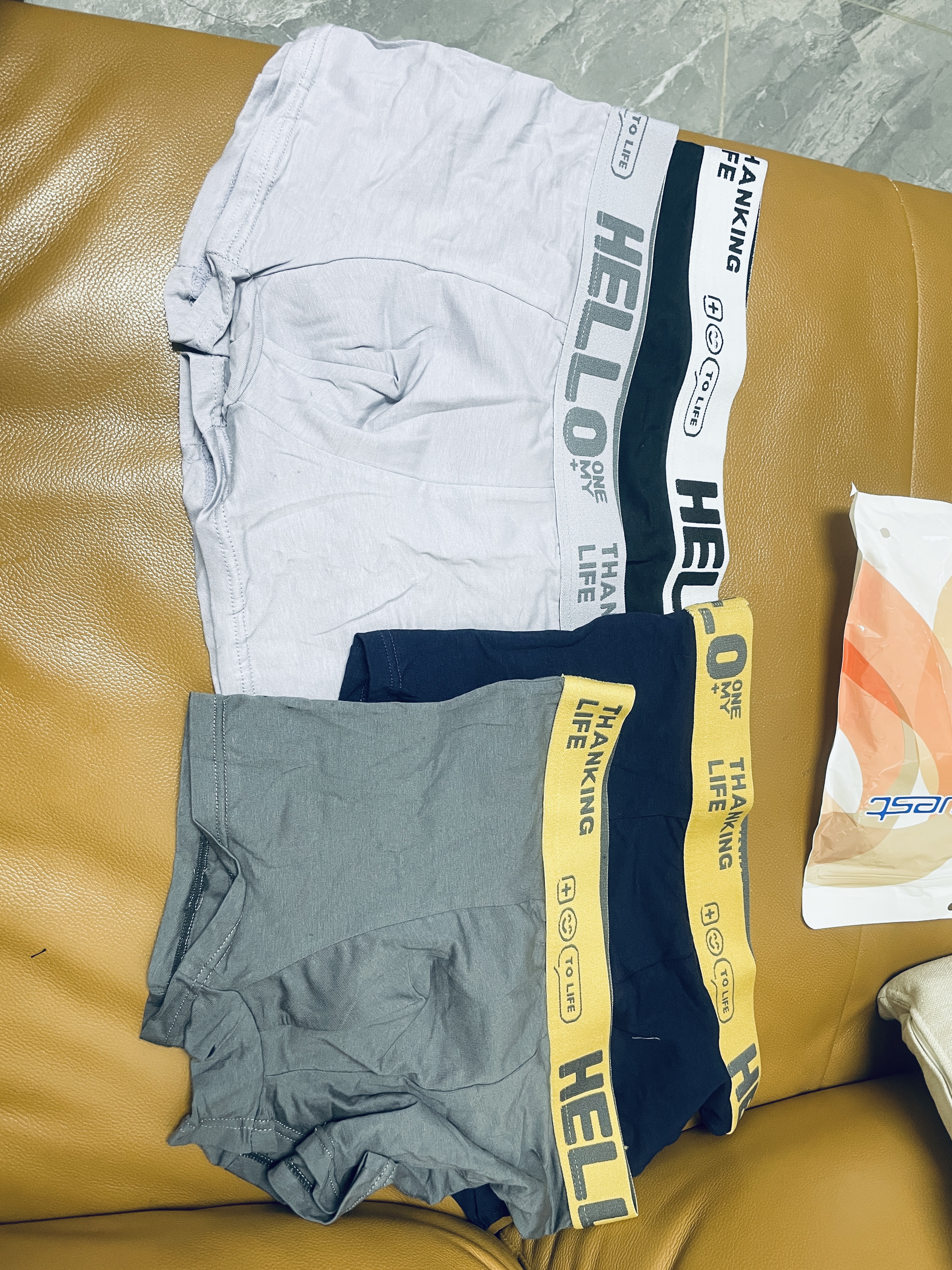 真维斯（Jeanswest）男士内裤纯棉平角裤大码四角4条 实拍图