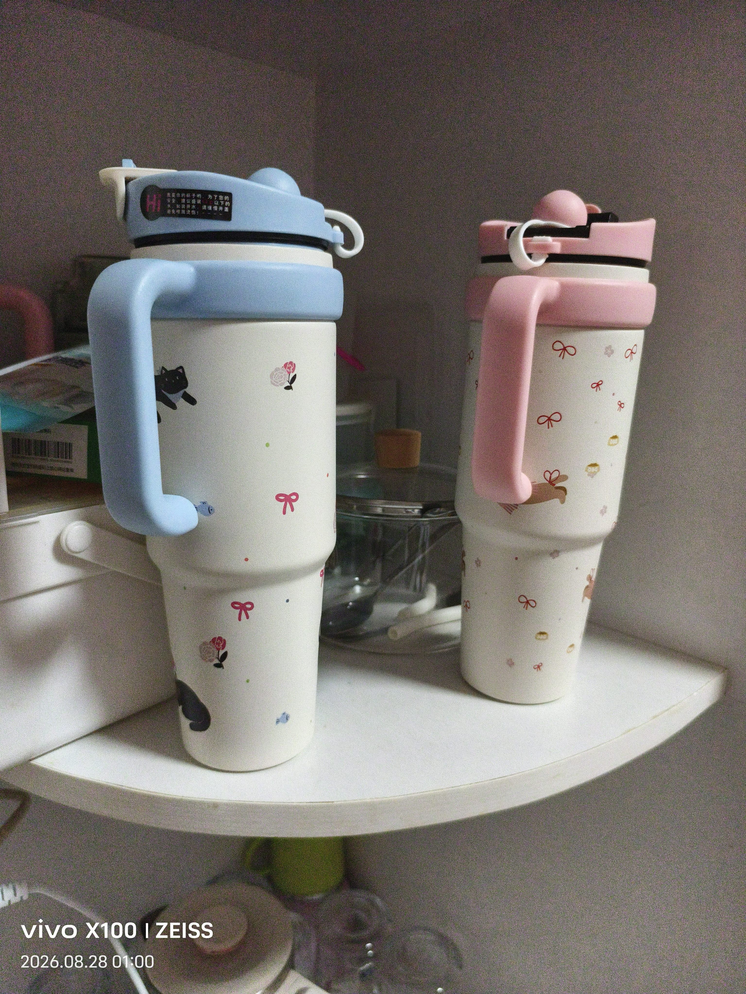 八千行冰霸杯保温杯大容量316不锈钢食品级女生可爱高颜值巨无霸吸管杯 实拍图