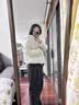 鸭鸭（YAYA）小雪花系列短款连帽羽绒服男女同款2026秋冬加厚情侣百搭保暖外套 黄色 M 实拍图