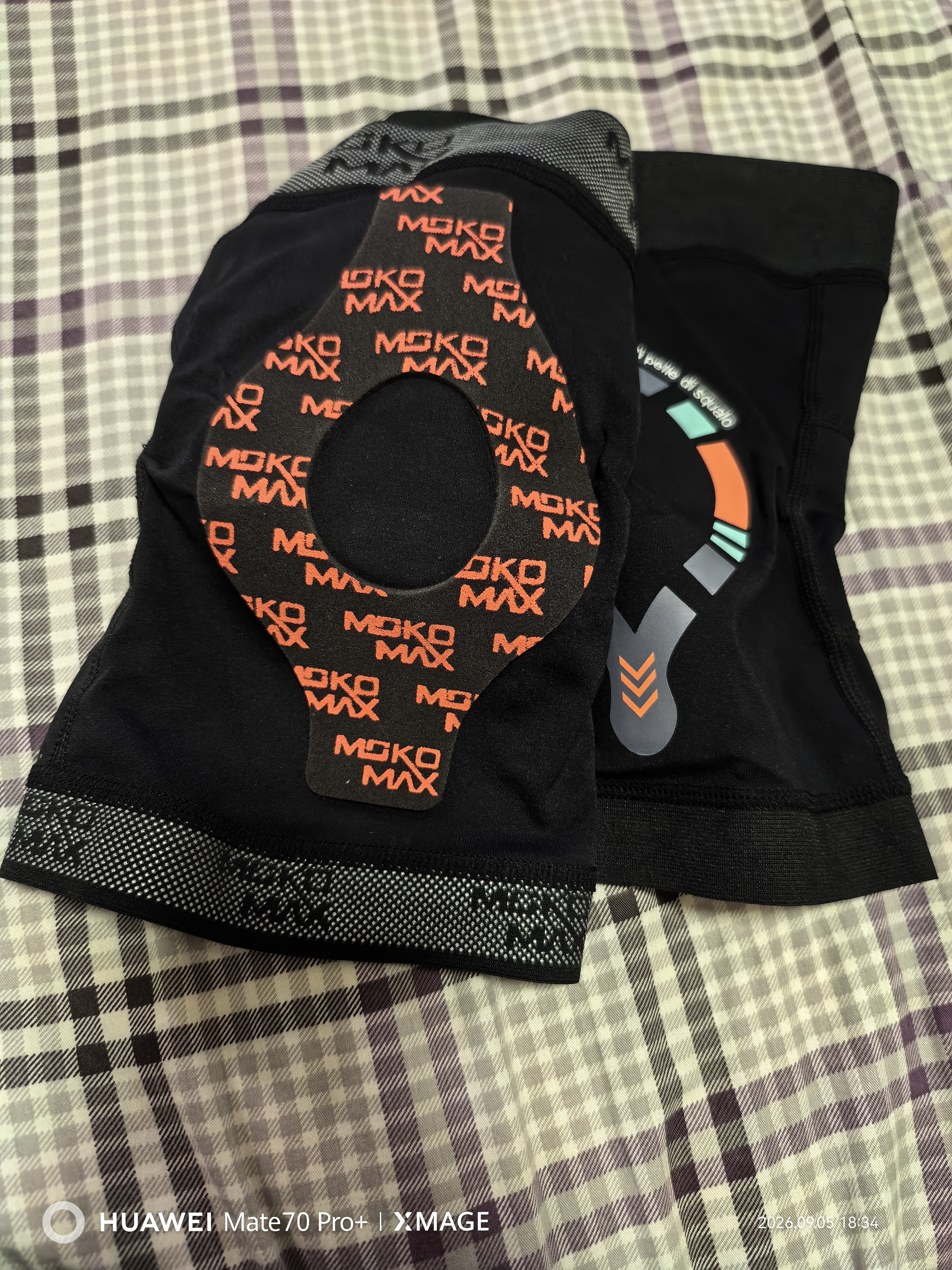 MOKO MAX意大利护膝运动专业防护跑步篮羽毛球半月板损伤关节护具男女士 L码（体重200斤以上） 实拍图