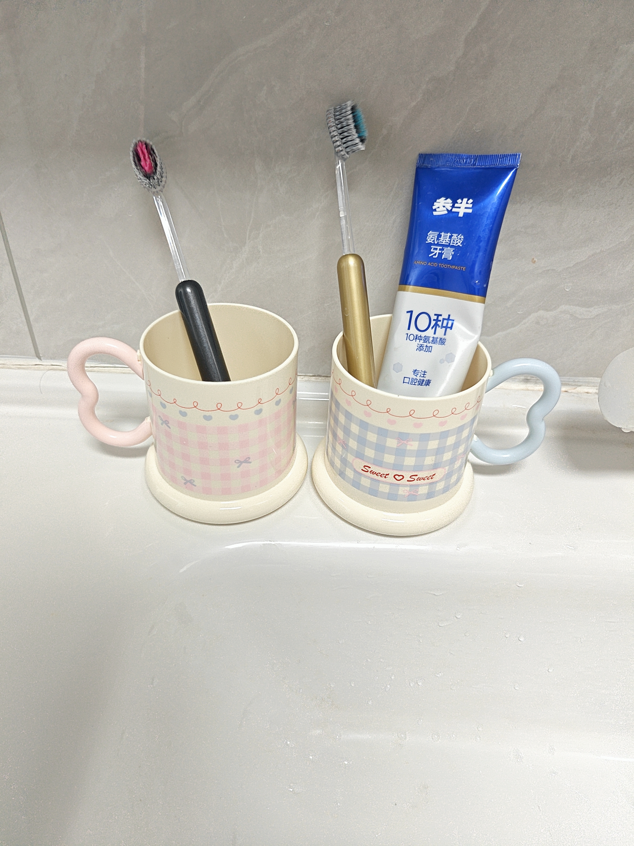范爷家多巴胺漱口杯2个情侣牙刷杯学生宿舍洗漱杯家用牙缸高颜值牙具杯 实拍图