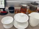 元青佳盛整套功夫茶具中国白羊脂玉瓷陶瓷茶具套装盖碗公杯茶漏三件套 实拍图