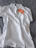 罗蒙男童短袖polo衫校园服饰秋夏新款T恤女童班服 白色短袖POLO衫 160 实拍图
