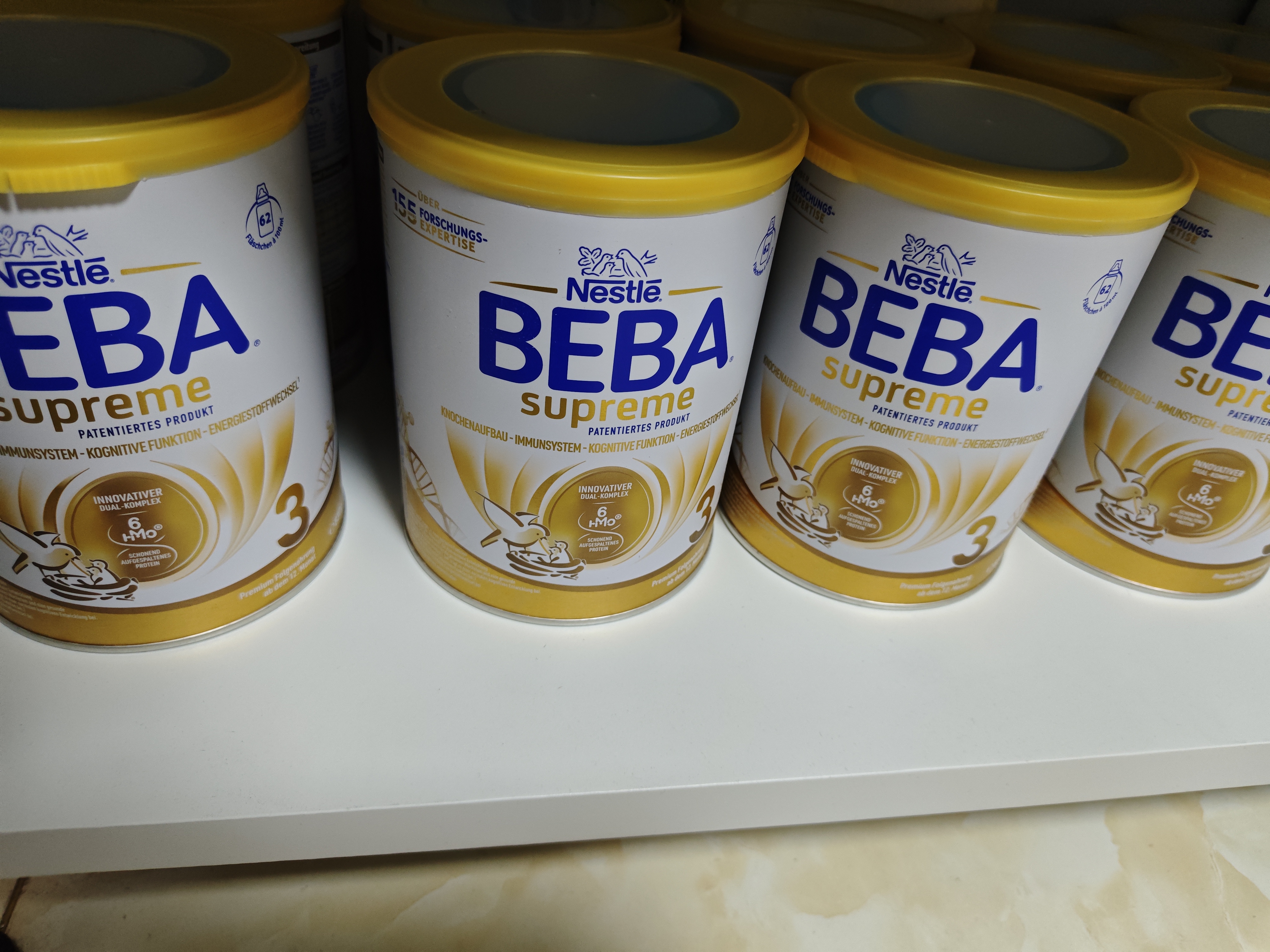 雀巢（Nestle）德国BEBA至尊版6种HMO益生菌婴幼儿奶粉3段12个月+830g*6罐箱装 实拍图