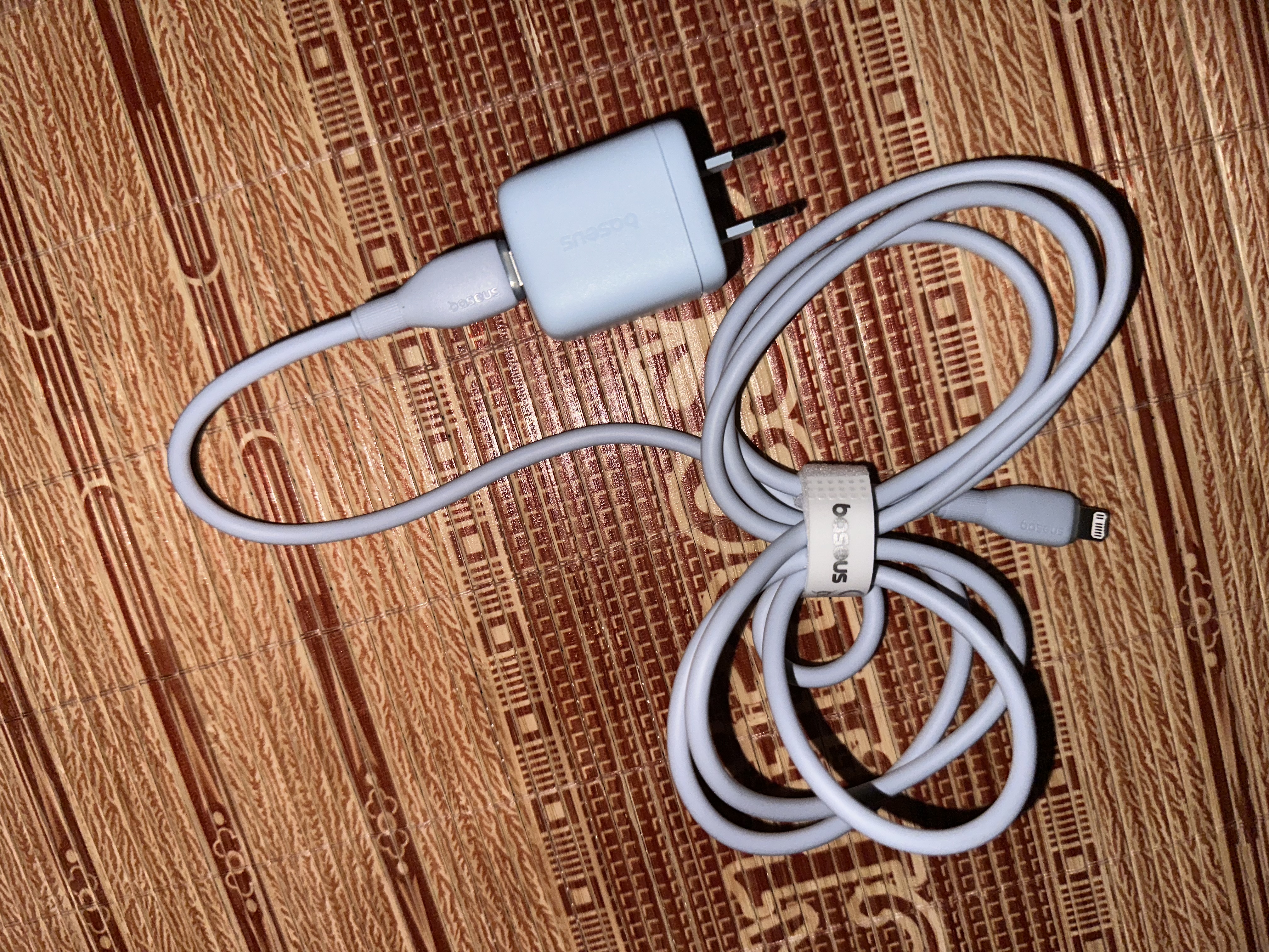 倍思小冰充20W氮化镓苹果充电器套装适用苹果8-14含Lightning口20W数据线1.5米线iPhone快充PD插头 蓝 实拍图