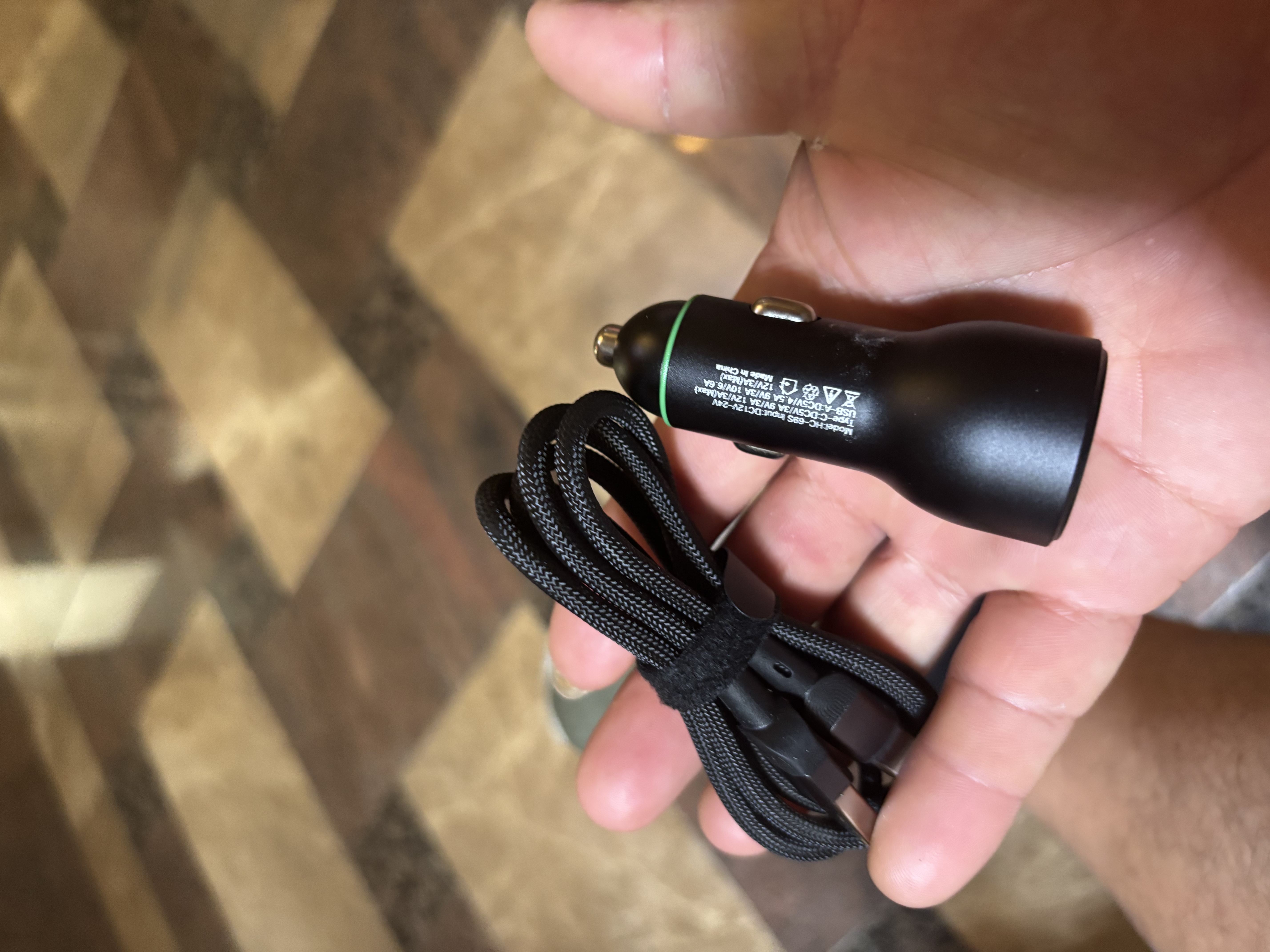 360车载充电器数据线套装1A1C 66W+PD36W双路超级快充HC-69S 点烟器充电头一拖二转换器适用苹果华为 实拍图