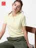优衣库棉莫代尔混纺POLO领针织衫/短袖女装26春夏新款484607 42 浅黄色 M 实拍图