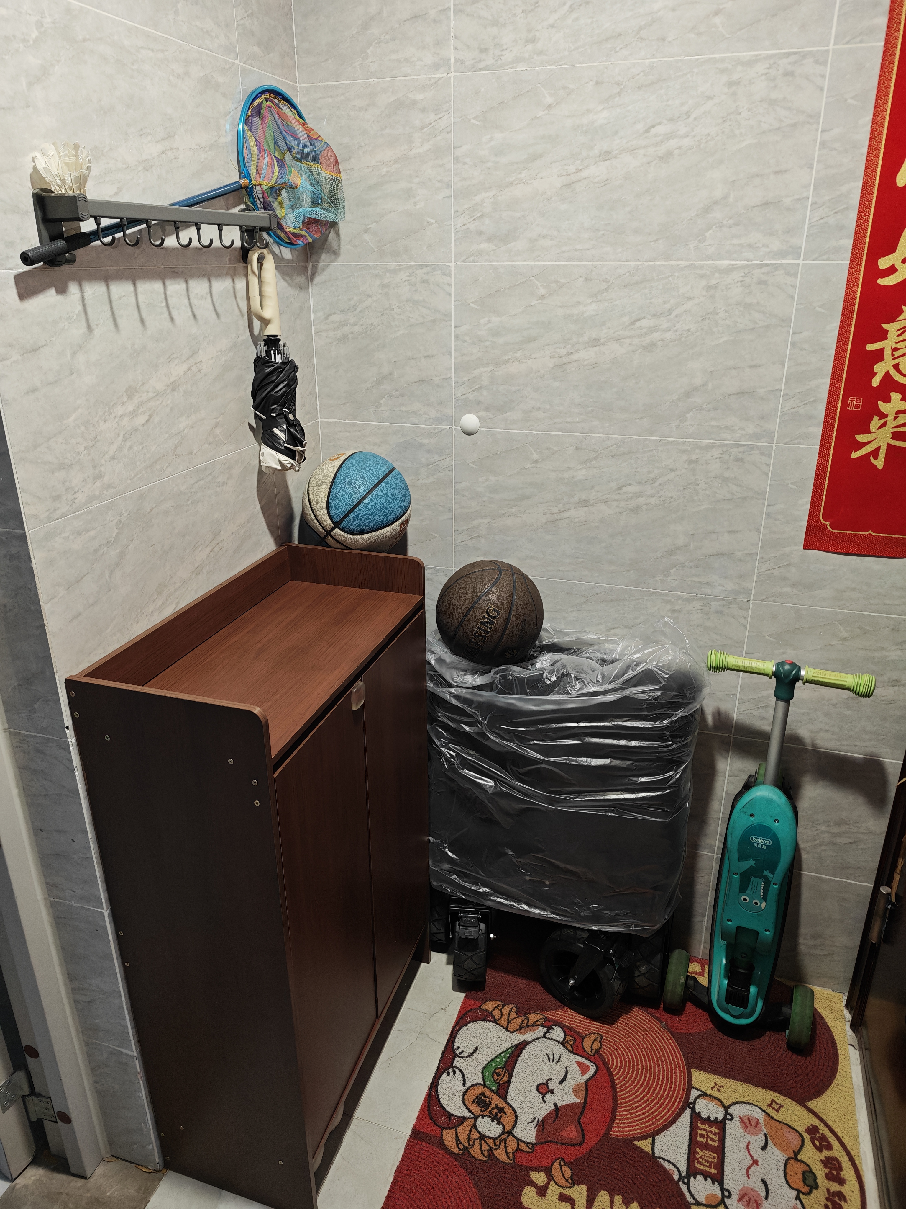 舒宜雅私鞋柜小户型家用门口入户玄关柜2026新款多层收纳柜一体靠墙鞋架子 热销【两门款】胡桃色60*30*100cm 实拍图