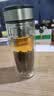 希乐（cille）玻璃杯水杯男2026新款泡茶杯男士专用茶水分离大容量透明带盖杯子 双层-500ML本色【送杯刷】 无规格 实拍图