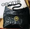 GROTTO个乐经典黑石hobo包大小号植鞣绵羊皮腋下单肩斜挎软包通勤礼物 经典黑 金标S 实拍图