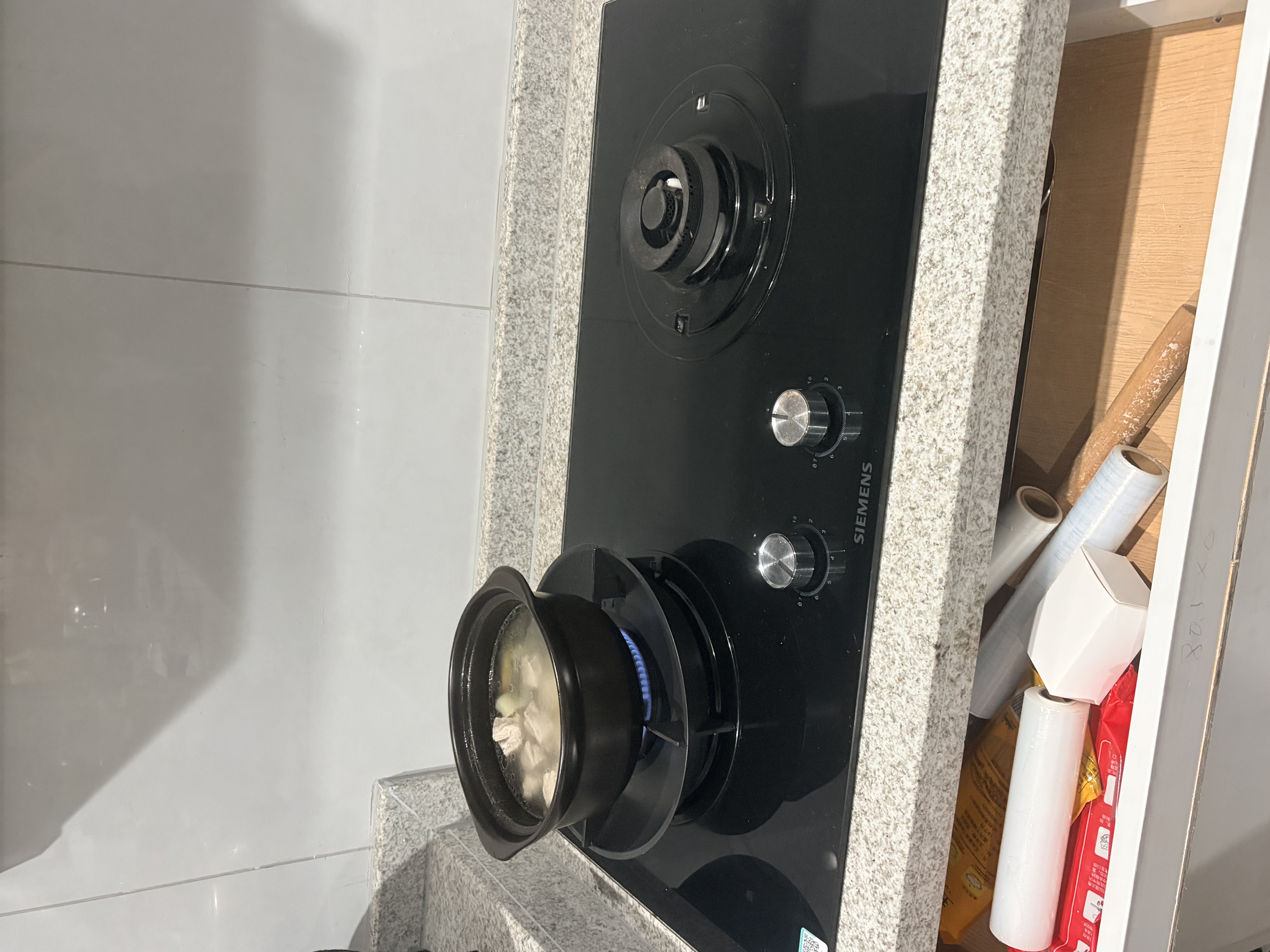 西门子（SIEMENS）【7段精控】Y5 Pro燃气灶双灶5.2kW 74%热效率烟灶联动天然气可调节嵌入式灶台以旧换新ER55N5MBMP 实拍图