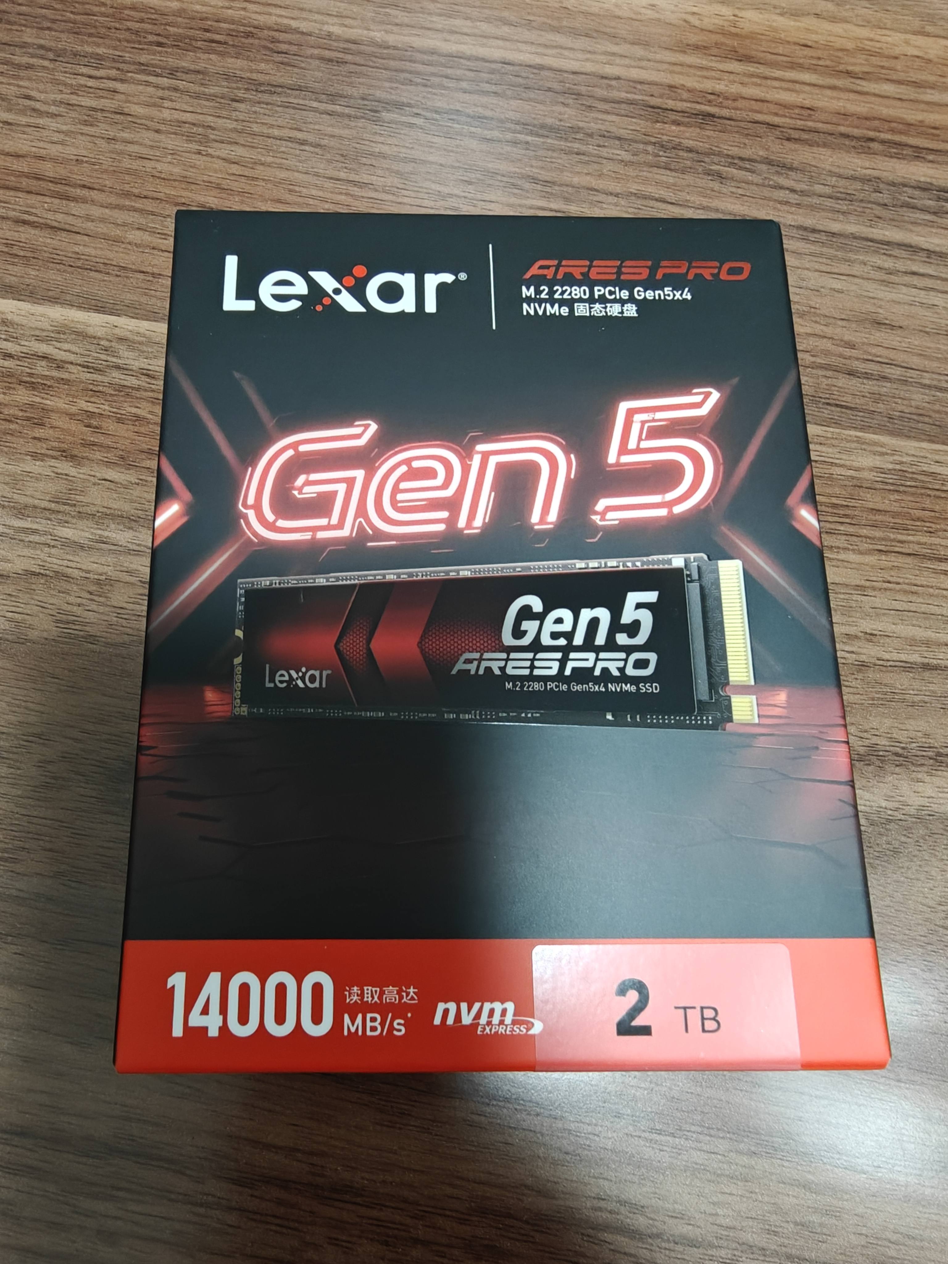 雷克沙（Lexar）ARES PRO 战神系列 2TB SSD固态硬盘 M.2接口(NVMe协议) PCIe 5.0x4 高速14000MB/s传输 实拍图