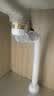 潜水艇（Submarine）洗手盆下水管 卫生间面盆脸盆台上盆池防臭下水管套装 靠墙省空间 白色有溢水孔下水器套装 实拍图