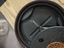 尚言坊天然乌金石茶盘家用圆形功夫茶具茶托盘储蓄水型小型茶台茶海 实拍图