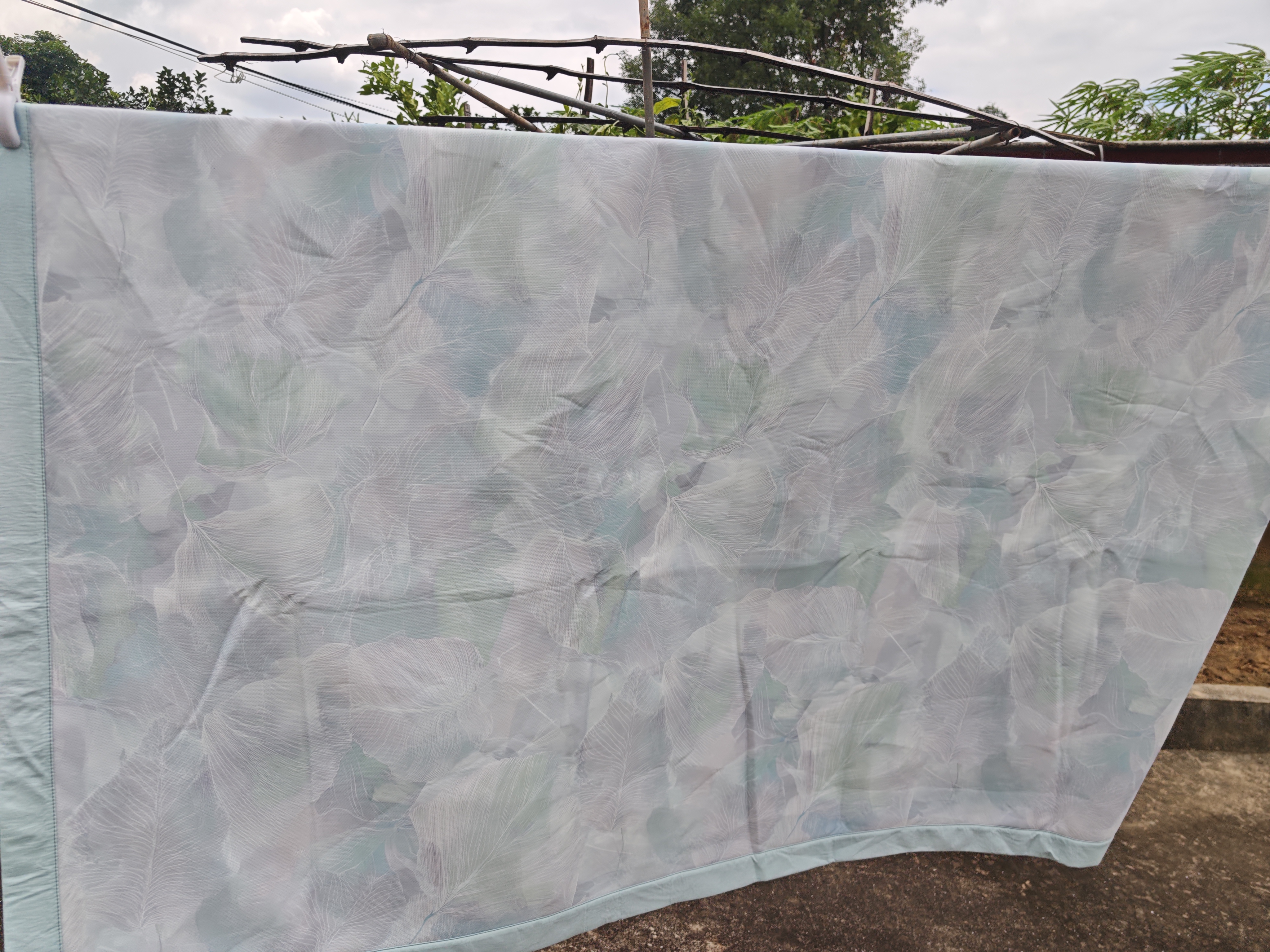 富安娜A类抗菌凉席可机洗冰丝席 夏季凉感席子可折叠三件套 180×200cm 实拍图