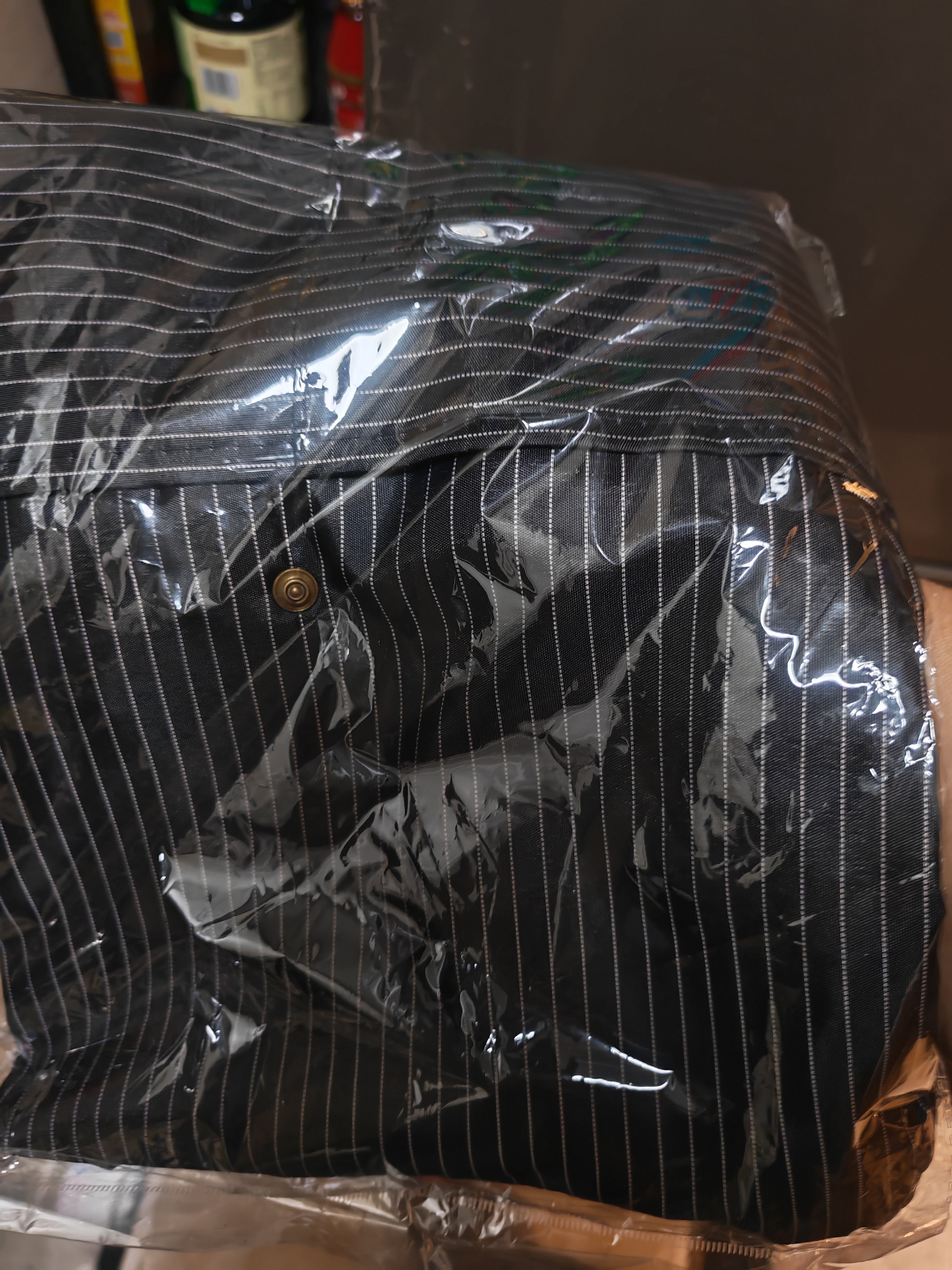 妙美围裙2026新款家用厨房防水防油工作服男女围腰餐饮专用黑色 实拍图