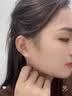 BJYLS999纯银针雪花耳钉女养耳洞流苏耳线足银针耳环2026轻奢高级耳饰 【999足银耳链】雪花耳线一对 实拍图