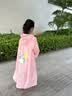 牧萌儿童雨衣带书包位男女童女孩加长全身学生雨披 独角兽 3XL 实拍图