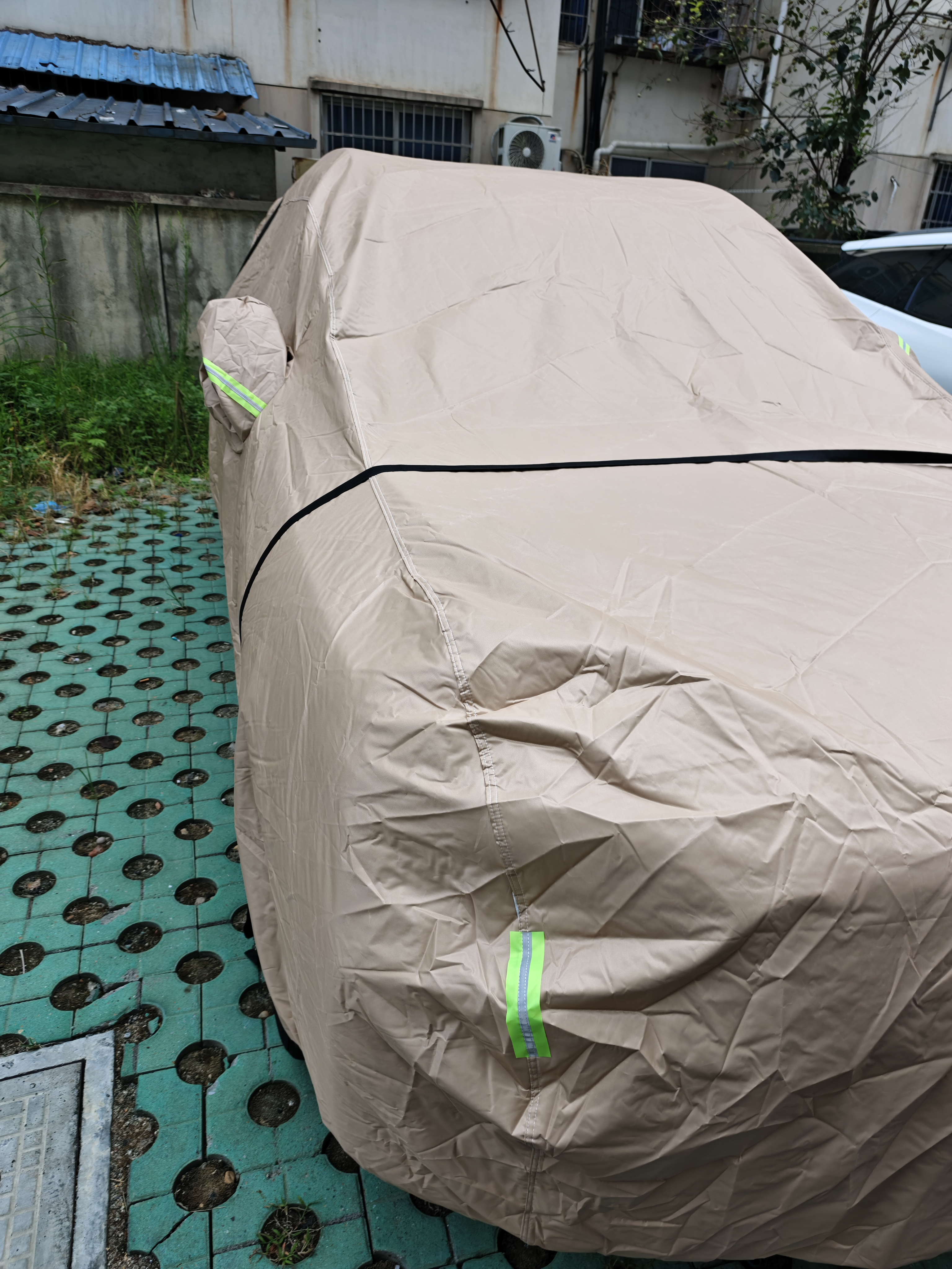 金雨保牛津布汽车车衣车罩防晒防雨隔热防尘加厚遮阳车套外全罩通用四季 人气热销【香槟咖】600D高密度牛津布+送收纳袋 三层加厚款*四季可用【防暴晒防雨防冰雹抗大风】 实拍图