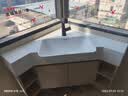 宾匠小户型三角型浴室柜转角洗手盆洗漱台卫生间拐角洗脸台盆柜组合 奶油色/智能镜+普通镜柜80cm 实拍图