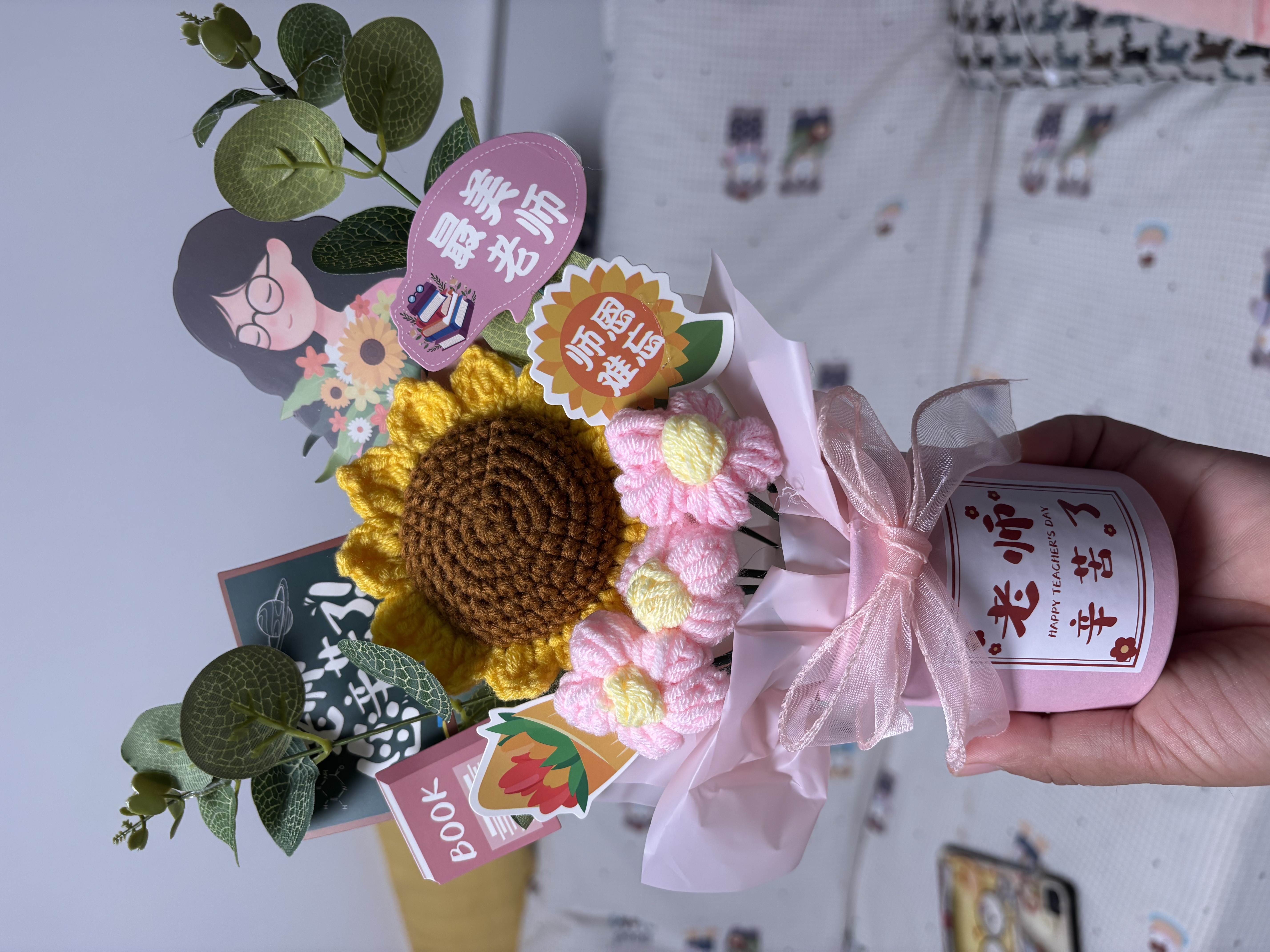 IMVE教师节礼物手工diy红笔花束贺卡幼儿园小学生送老师实用伴手礼 实拍图