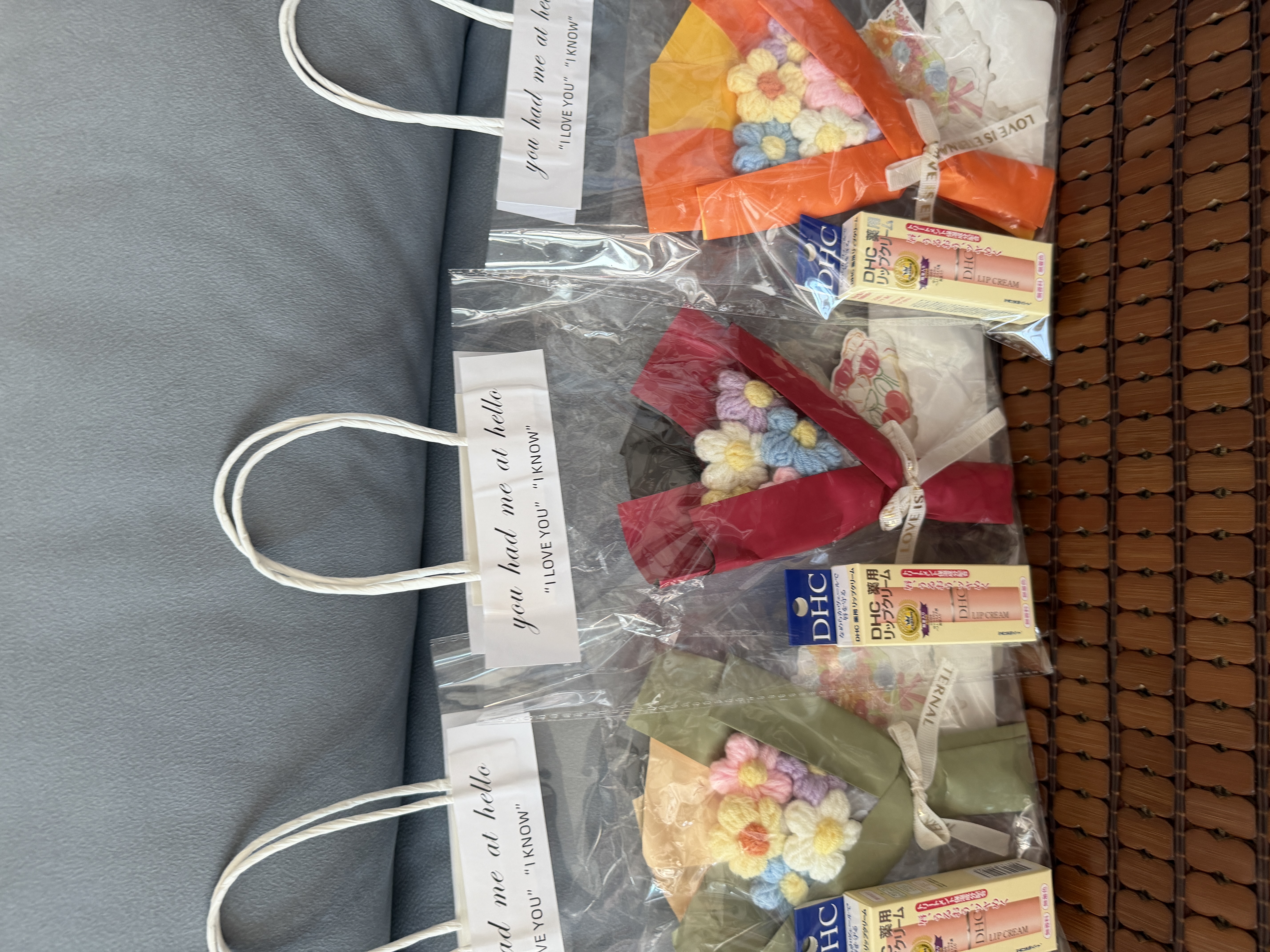 法拉蒙3个装中秋节花束礼物带贺卡手工针织毛线花束仿真花高级感成品感谢师恩送老师节日礼物 深色款 实拍图