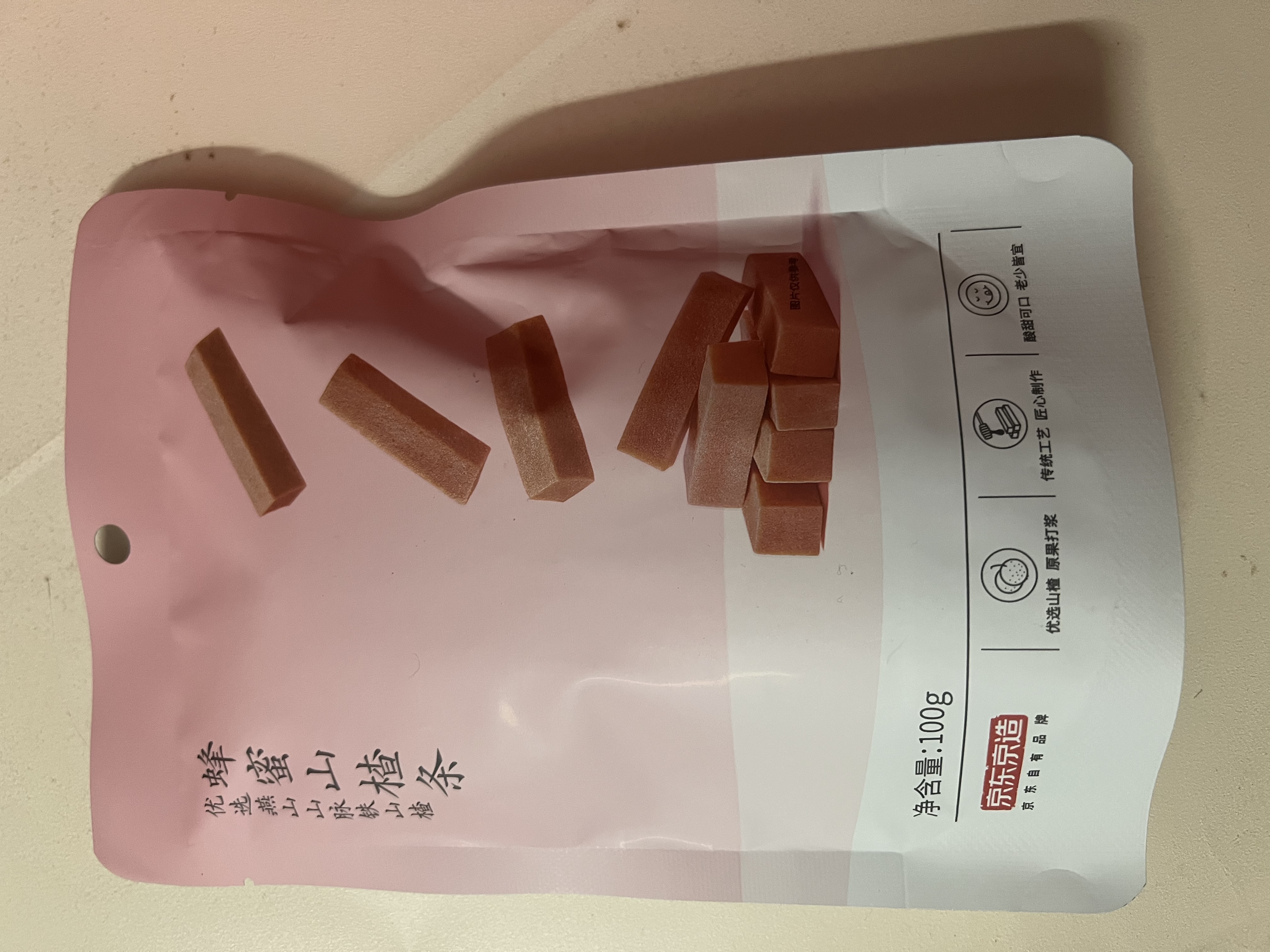 京东京造蜂蜜山楂条100g 蜜饯果干休闲食品山楂条0添加色素儿童 实拍图
