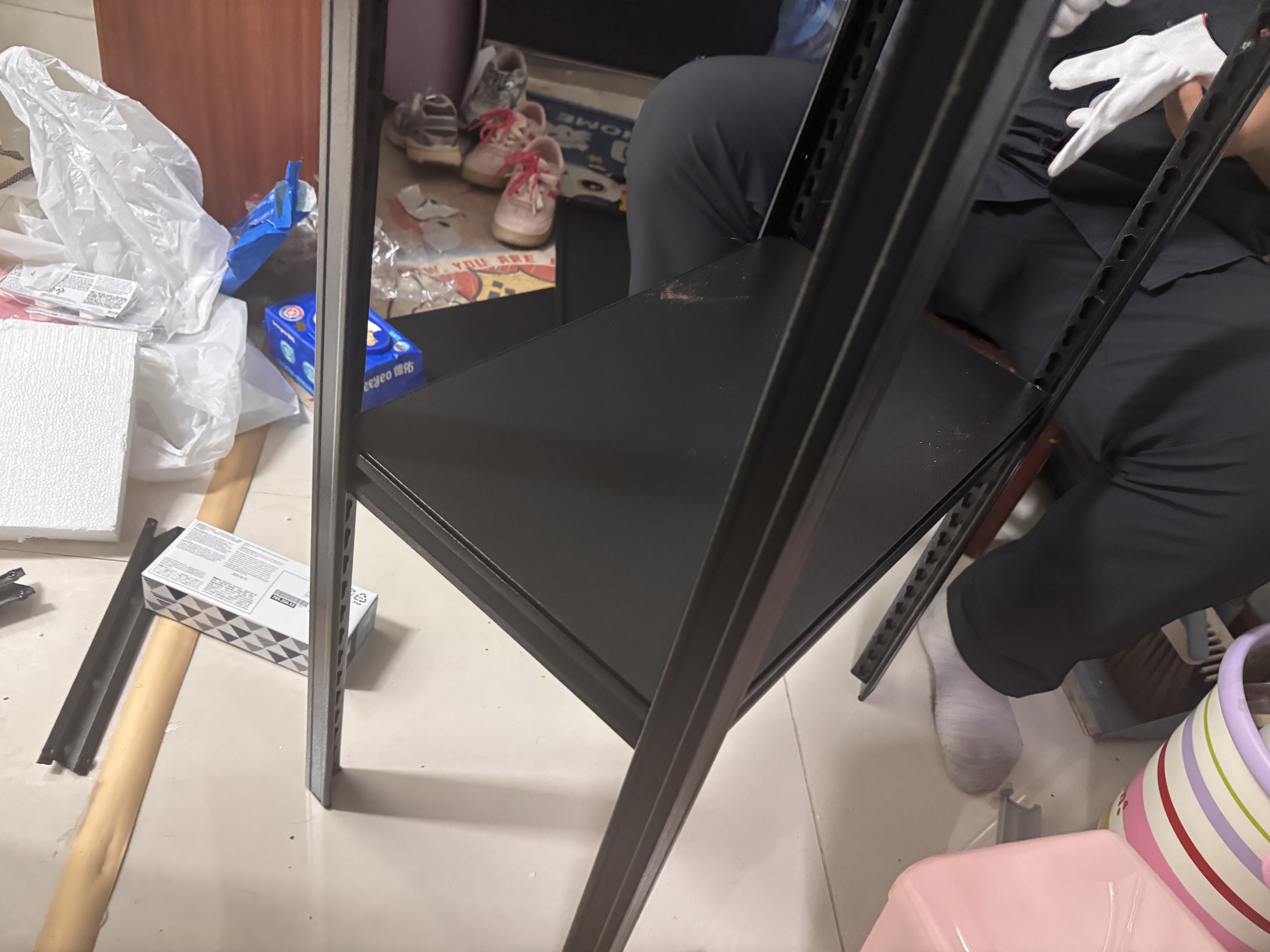 唐辑货架置物架储物架仓储仓库加厚承重多层展示架 三层50*30*80 实拍图