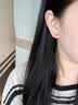 芯奢纯银999足银针蝴蝶耳钉女士耳骨钉高级耳环精致小巧养耳洞不过敏 一对+精美礼盒 实拍图