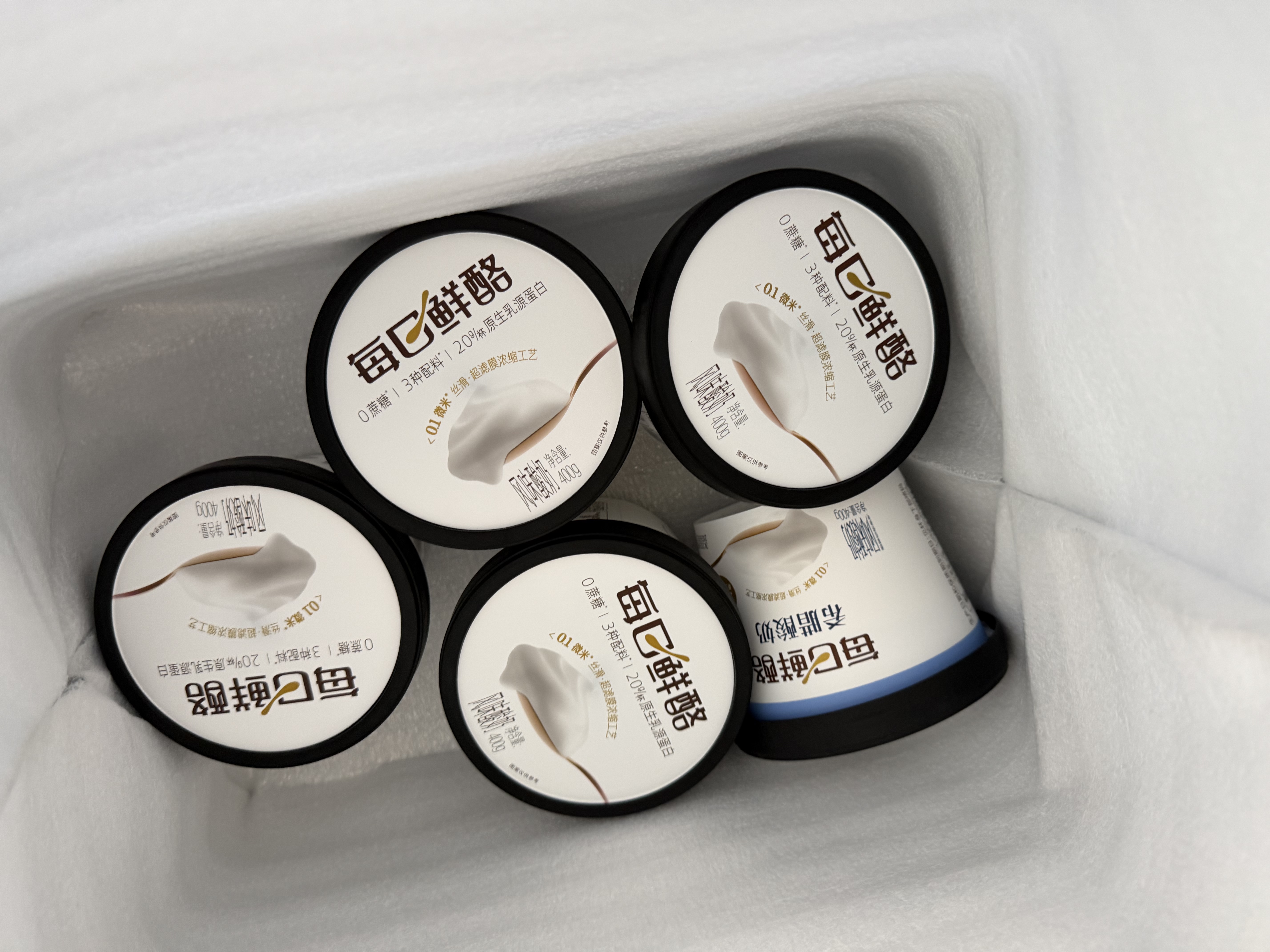 蒙牛（MENGNIU）每日鲜酪0蔗糖希腊酸奶20g/杯乳源蛋白 甄选希腊菌株 400g*1杯 实拍图