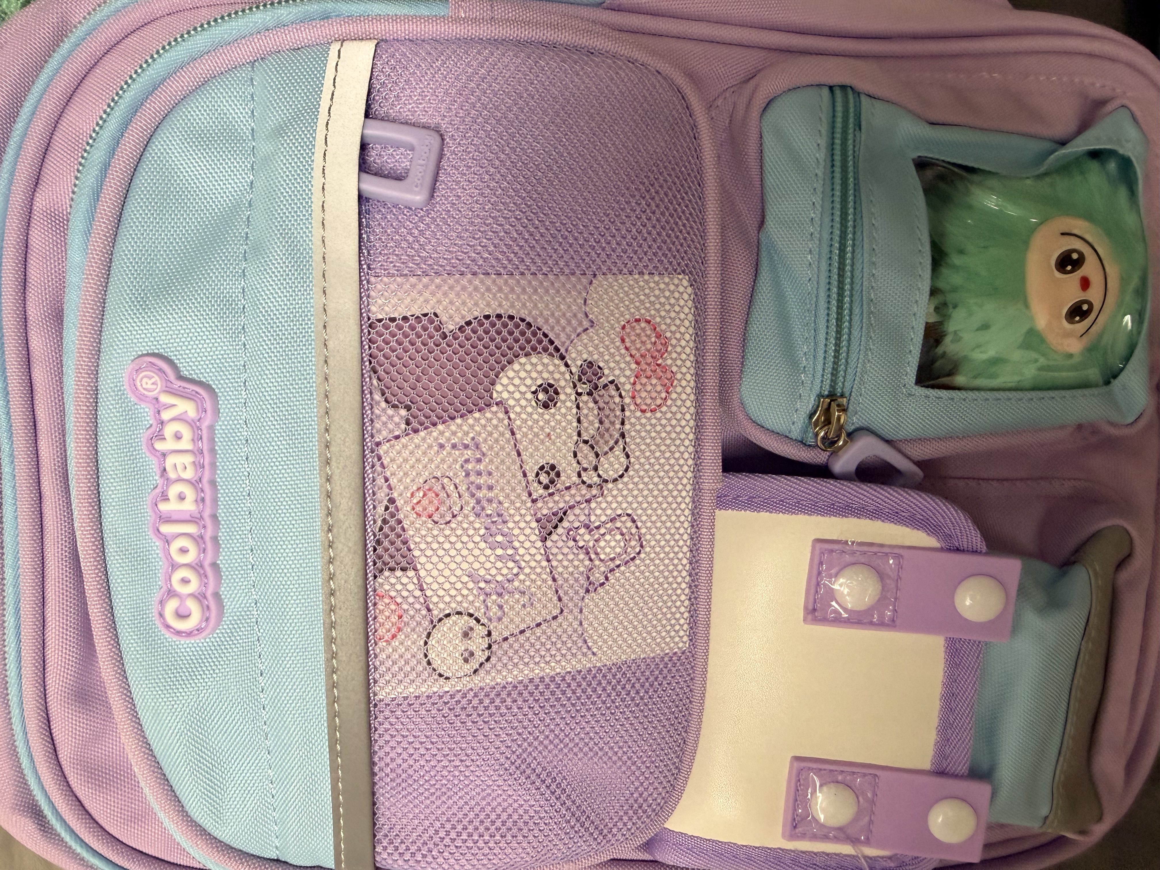 COOLBABY库洛米挂件书包1-3年级小学生儿童双肩包高颜值护脊减负女孩背包 实拍图