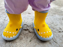 SEVEN ONLY OLINE儿童雨鞋女童防水防滑可爱鲨鱼宝宝雨靴女孩幼儿园水鞋 柠檬黄 16 cm内长【160】脚长约15穿 实拍图