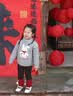 班喜迪女童毛衣冬装2026新款宝宝加绒加厚内搭针织衫儿童秋冬款毛线上衣 灰色 100 晒单实拍图